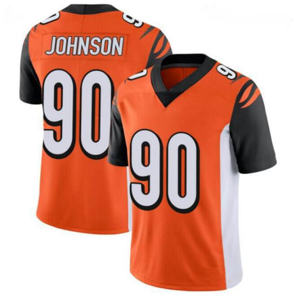 Men's Cincinnati Bengals#90 Michael Johnson Orange Vapor Untouchable Limited Stitched Jersey
